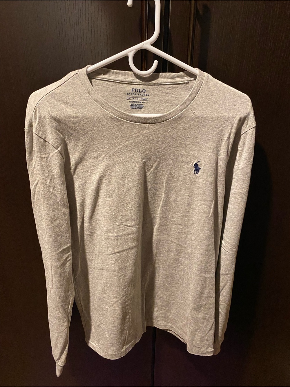 Polo by Ralph Lauren Light Gray Long-Sleeve Crewneck with Navy Pony
